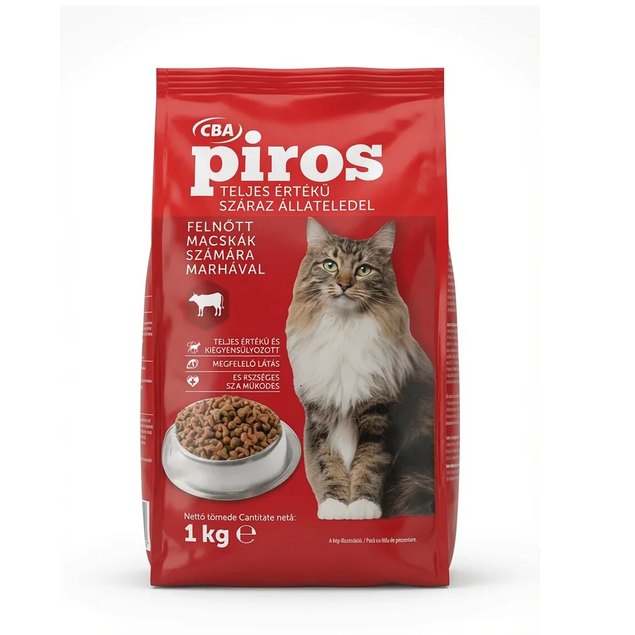 CBA Piros hrană pisici cu vită 1 kg - Furaje Spătar Cluj