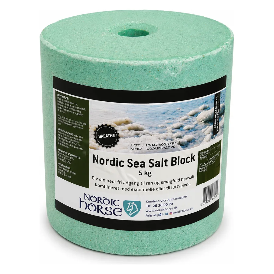 Nordic Horse Nordic Sea Salt Block 5 kg cu uleiuri esențiale pentru cai - Furaje Spătar Cluj