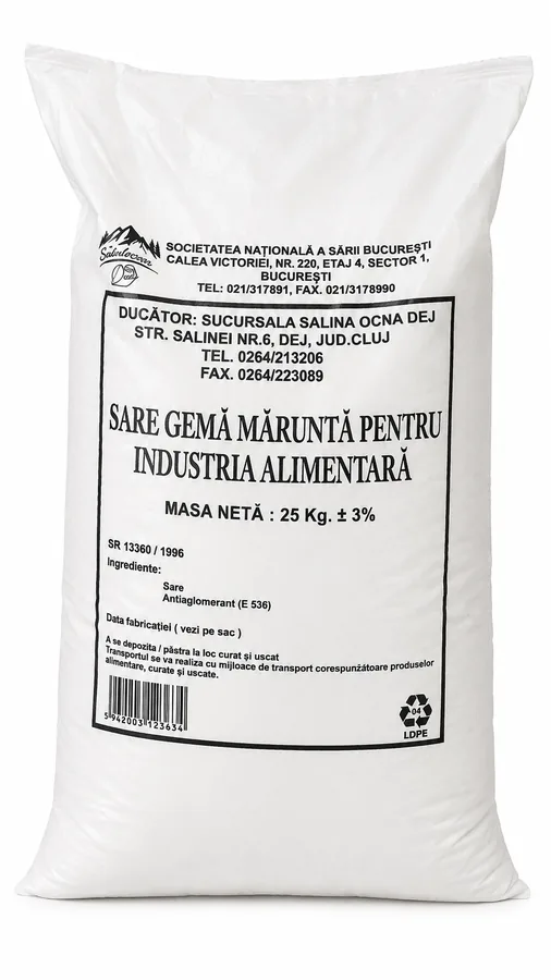 Sare gemă măruntă Salina Ocna Dej 25 kg - Furaje Spătar Cluj