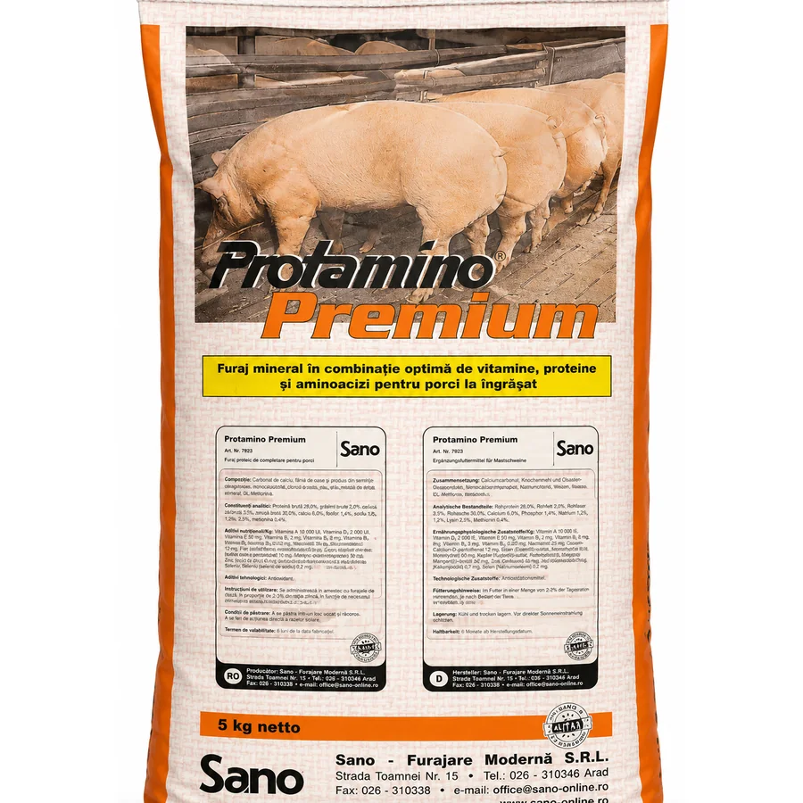 Sano Protamino Premium pentru porci la îngrășat 5 kg - Furaje Spătar Cluj
