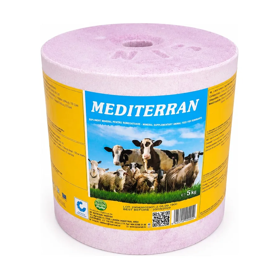 SUN Mediterran 5 kg supliment mineral pentru rumegătoare - Furaje Spătar Cluj