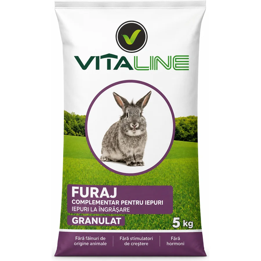 VitaLine furaj complementar pentru iepuri la îngrășare 5 kg - Furaje Spătar Cluj